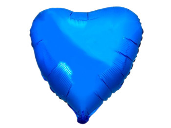 Фольгована повітряна кулька Серце синій. MegaZayka 2008