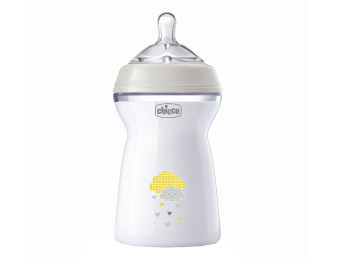 Пляшка пластикова Natural Feeling 330мол, Швидкий потік, Chicco