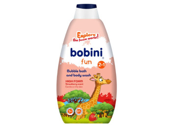 Піна для ванни та гель для душу 2в1 Полуниця 500 мл, Bobini Fun 33366