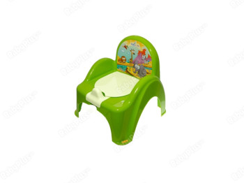 Горшок - стульчик с музыкой зеленый Сафари. Tega Baby PO-041-125