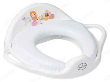 Туалетное сиденье Мягкое Принцессы белое. Tega Baby LP-020-103