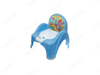 Горшок - стульчик с музыкой голубой Сафари. Tega Baby PO-041-126
