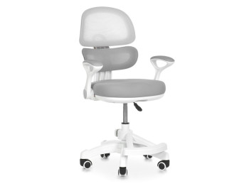 Детское кресло Bambi M 6482-11 серое, регулировка высоты, подножка и блокировка колес