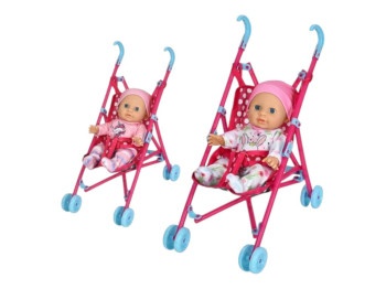 Коляска-трость с куклой YL2520KA-A-DM-UA 20 см, 2 вида, Limo Toy