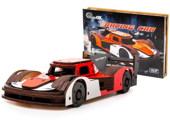 Деревянный 3D конструктор Порше Racing Car. 146 деталей. PuzzleOk Puz-01037