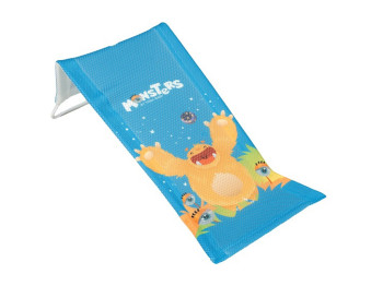 Лежак для купания с рисунком Монстрики голубой. Tega Baby MN-026-126