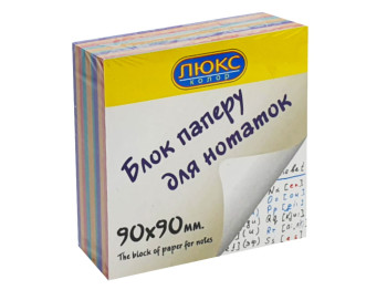 Блок ЦВЕТНОЙ клееный 90х90x30 мм. Люкс Колор 90-30 ЦК