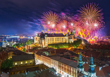 Пазли Феєрверки замок Вавель, 500 елементів, Castorland