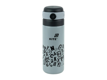 Термос Kite K25-1222-2 500 мл сірий, з кришкою-чашкою та поїльником, Kite