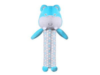 Игрушка с пищалкой Бегемотик Марсель 18 см. BabyOno 1159