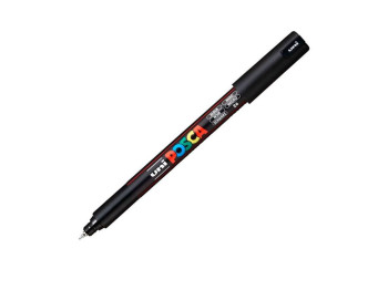 Маркер uni POSCA, 0,7мм, черный, UNI PC-1MR BLACK(N)