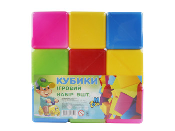 Набір кольорових кубиків 9 шт. M.Toys 14066