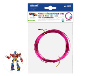 Алюмінієвий дріт для творчості , 1ммх5м, малиновий