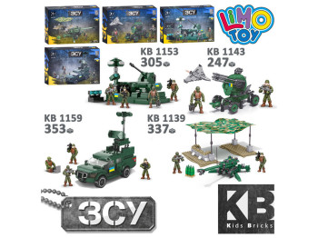 Конструктор військова техніка KB 1139-43-53-59, 247+ деталей , 4 види