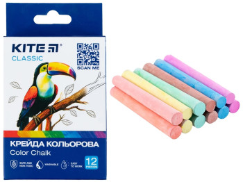 Мел цветной Classic 12 шт. Kite K-075