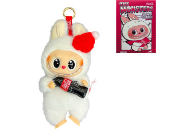 Игрушка коллекционная Лабубу с бутылкой напитка, брелок, 18 см