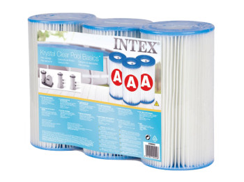 Картриджи для фильтра Intex 29003 тип A, полипропилен, 10,9х20,2см (цена за 3 шт)