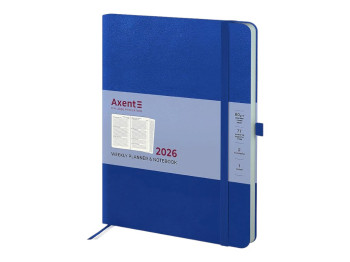 Щоденник датований Partner Grand Strong 2026 Axent 8530-26-02-A, 195×255 мм, синій