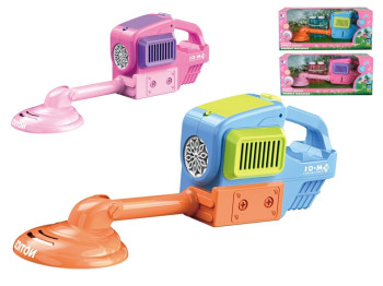 Машинка для мильних бульбашок газонокосарка 38 см, світиться та видуває бульбашки, 2 види