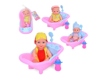 Пупс з ванночкою RM79 16 см, у наборі з аксесуарами, Limo Toy
