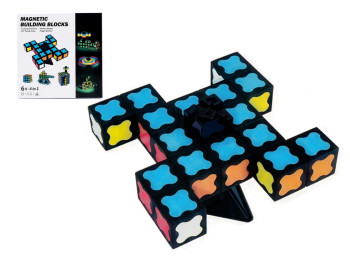 Магнитный конструктор Magnetic Building Blocks, 16 светящихся блоков, 4 в 1