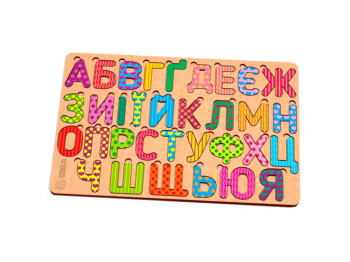 Деревянный пазл Украинская азбука цветная. ZIRKA 119321