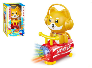 Іграшка інтерактивна Cartoon Shiba 20 см, їздить і світиться, зі звуком