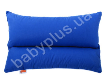 Подушка Гера 40х60 см. хлопок, двухкамерная, гречневая лузга цвет синий индиго .Homefort 201001811