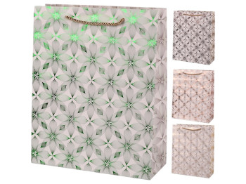 Пакет подарочный бумажный M "Floral pattern" 26х32х10см, R98448-M