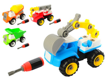 Конструктор на шурупах Стройтехніка 21 см, з викруткою, BabyToys