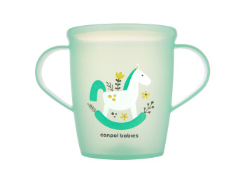 Кружка детская с ручками TOYS зеленая 250 мл. Canpol Babies 2/101_gre
