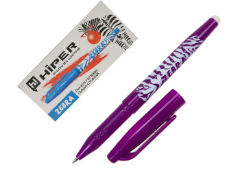 Ручка гелева фіолетова самостираюча Пиши-стирай Zebra. Hiper HG-220