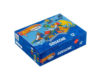 Гуашь Hot Wheels Skate, 12 цветов, 20мл, Kite