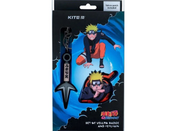 Набор бейджов на липучке и подвеска 2 шт. Naruto Shippuden. Kite NR24-3010-2