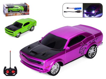 Машина 12048-9B+ радио/к,акум,23,5см, 1:18,свет,резиновые колеса,USB,2цвета,кор.32,5-13-13см