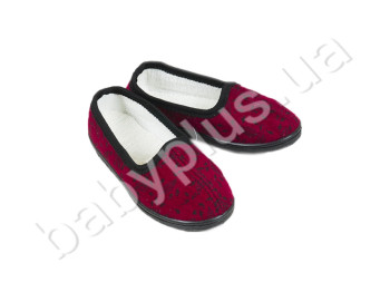 Туфлі дитячі текстильні кімнатні литі червоні. Розмір 20. Litma L-73101-1-RD