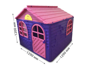 Будиночок дитячий з шторками фіолетовий в коробці. Doloni Toys 02550/1
