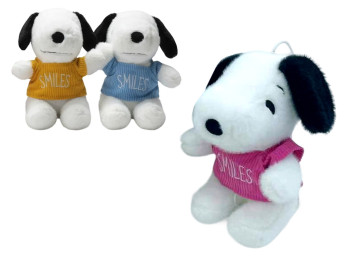 Мягкая игрушка Snoopy Smiles TJ757, 22 см, в футболке, 3 вида (цена за 1шт)