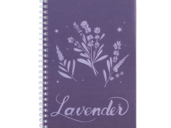 Блокнот в клітинку на спіралі А5. 80 аркушів. Lavender 4. Axent 8033-4-A