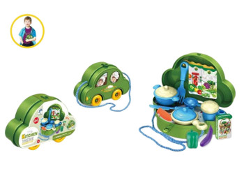 Набор игровой кухня-органайзер Kitchen Theme Car, 19 см, трансформируется 2в1, механический