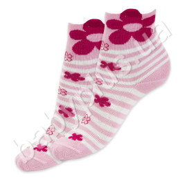 Шкарпетки, розмір 10-12, демісезонні з малюнком рожеві. Бавовна. ТМ Duna