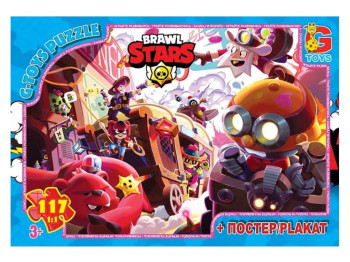 Пазлы картонные Brawl Stars, 117 элементов, G-Toys