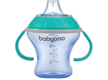Поилка непроливайка с мягким носиком Мятный Natural nursing 180 мл. BabyOno 1456/01