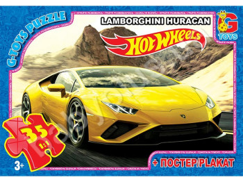 Пазли картонні Hot Wheels, 35 елементів, G-Toys