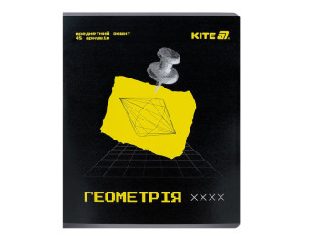 Тетрадь предметная Геометрия Techno K25-240-1 A5, 48 листов, клетка (цена за 1шт), Kite