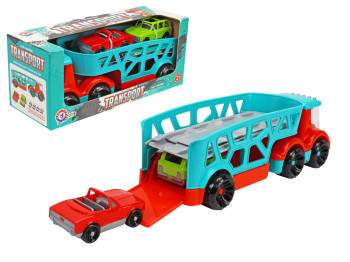Игрушка автовоз пластиковый с двумя машинками ТехноК, 32 см