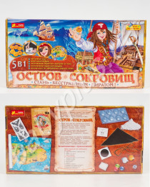 Остров сокровищ, 5в1 настольная игра, мини-энциклопедия, изготовление пиратской банданы