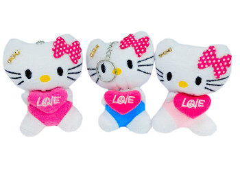 Брелок мягкий игрушка Hello Kitty 9.5 см, с кольцом, Сонечко