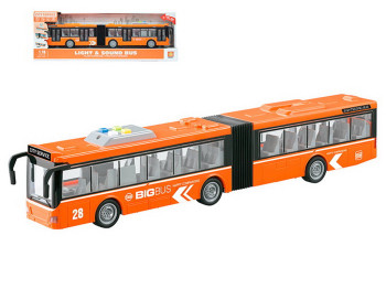 Іграшковий двосекційний автобус City Service, 43 см, світло і звук, гумові колеса