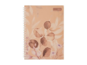 Тетрадь в клетку на пружине, 80 листов, формат B5, кремовая бумага, дизайн Bloom